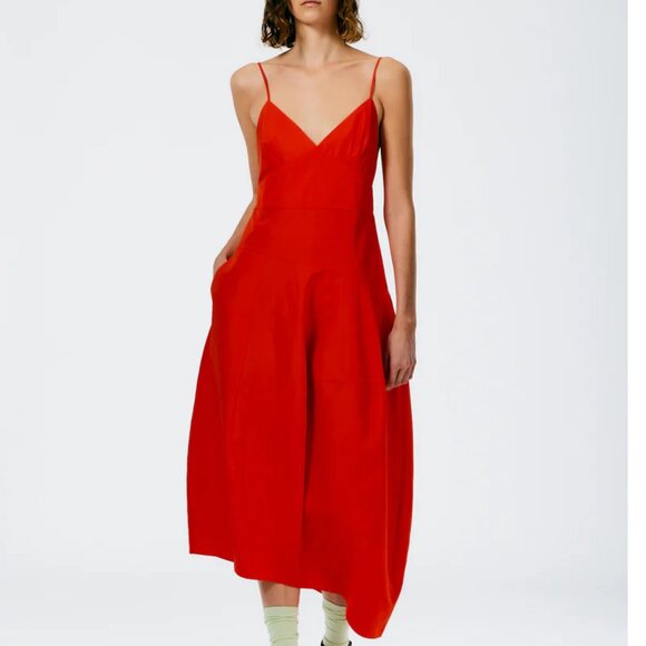 Tibi Dresses & Skirts - Tibi Italian Sporty Nylon Cami Dress- Red - 4